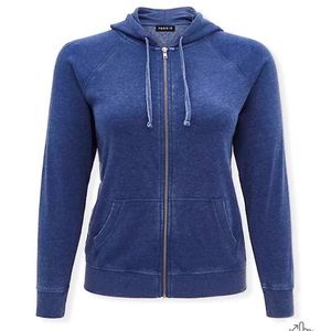 Torrid Classic Fit Zip Up Hoodie Blue